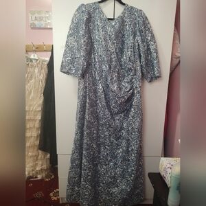 Chic Long Sleeve Blue Dress